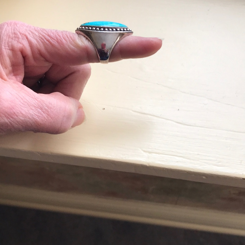 SS & Turquoise Ring - Picture 4 of 5